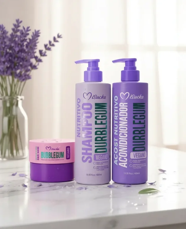 Kit Misucka Bubblegum Vegano Shampoo + Acondicionador + Mascarilla 1000 ml