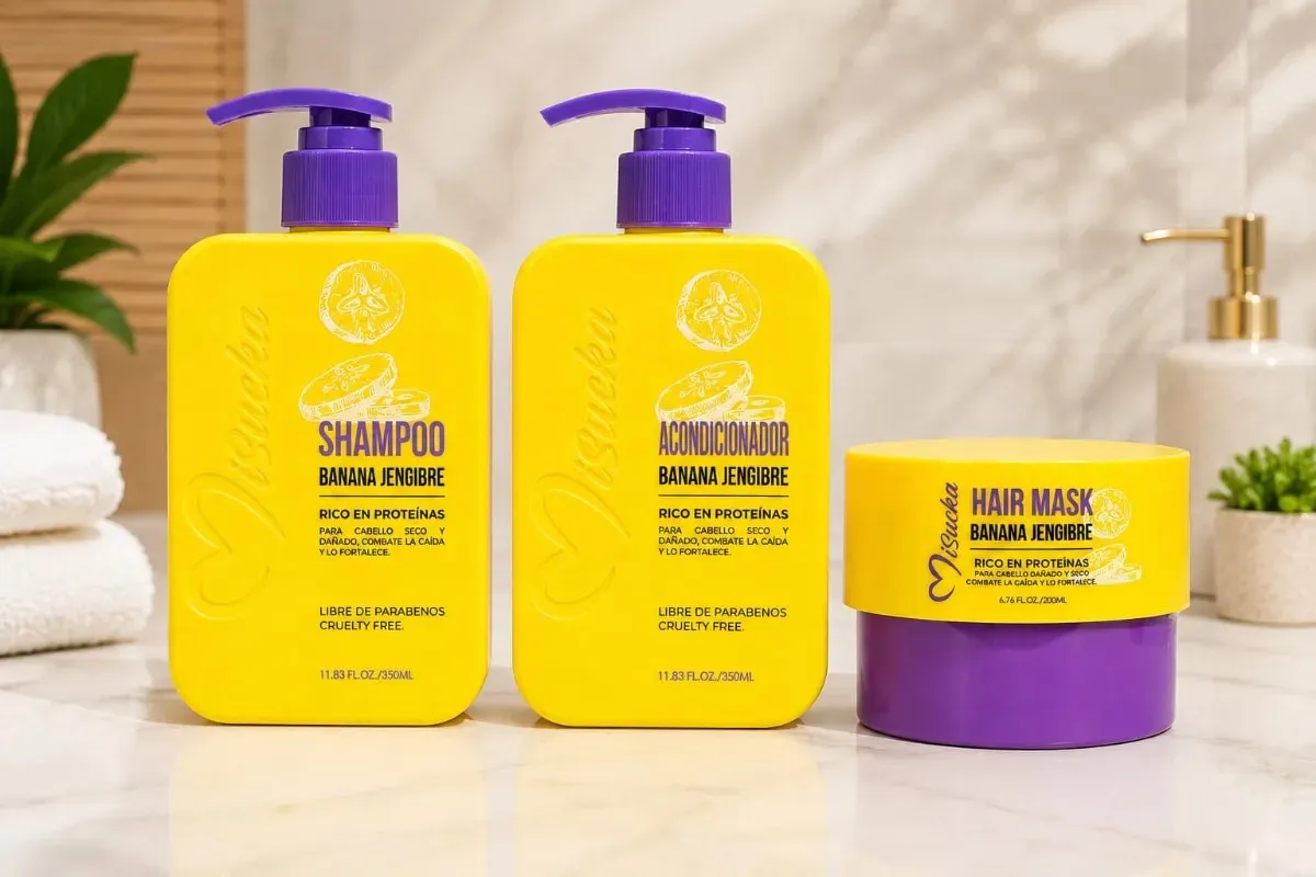 Pack Misucka Banana y Jengibre Shampoo + Acondicionador 700 ml - Imagen 4