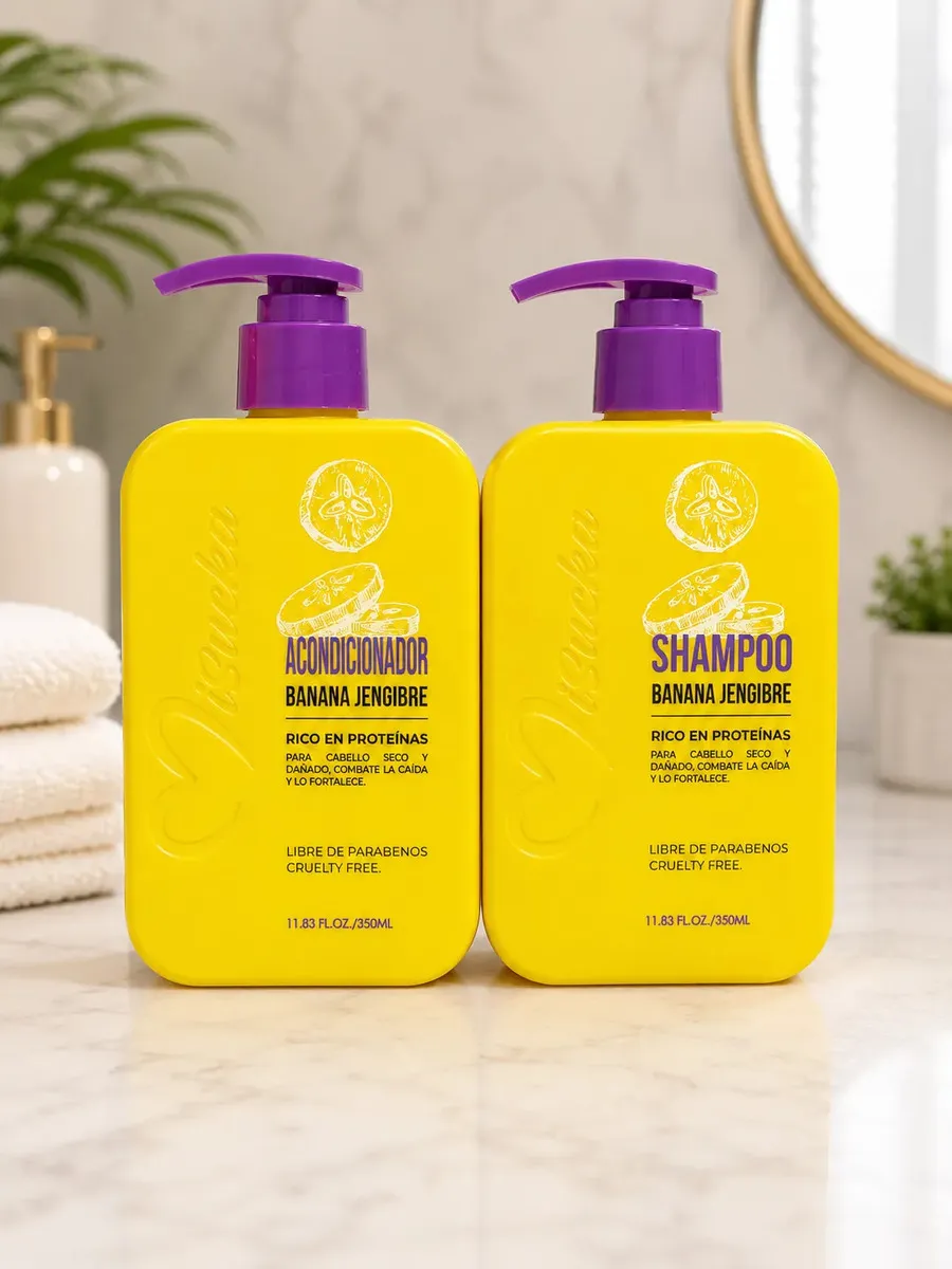 Pack Misucka Banana y Jengibre Shampoo + Acondicionador 700 ml - Imagen 3