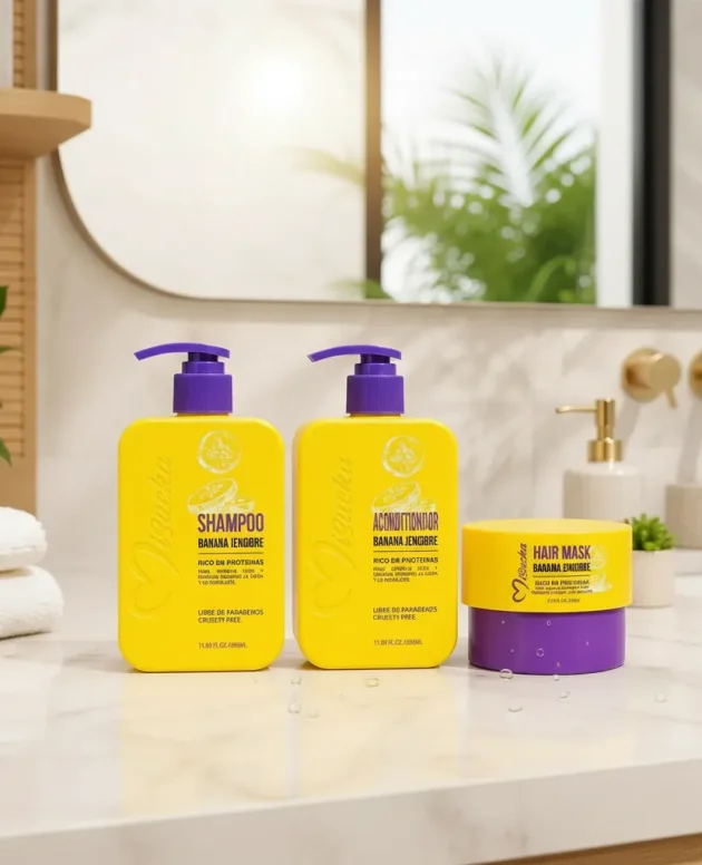 Kit Misucka Banana y Jengibre Shampoo + Acondicionador + Mascarilla 900 ml